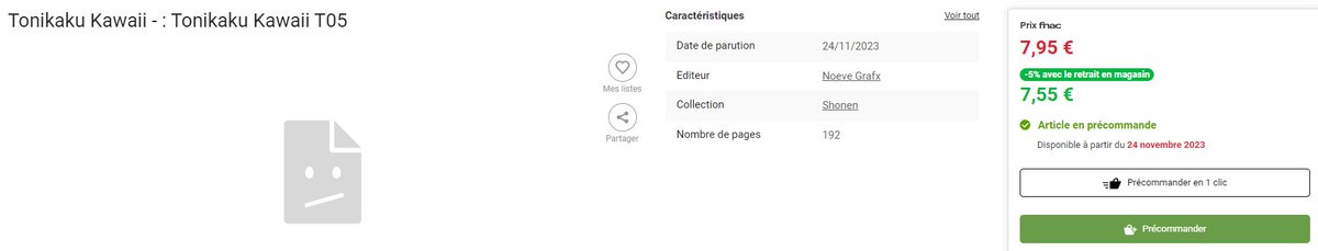 Tonikawa_France's tweet photo. Les tomes 05 et 06 de Tonikaku Kawaii sont déjà en précommande et des dates de parution sont disponible ! 🥰👀

Préparez vous, selon Fnac/Amazon sort dans 1 mois (le 25 Août) le tome 04 de Tonikaku Kawaii !
Le tome 05 est quant à lui prévu pour le 24 novembre 2023 ! https://t.co/ESJHoWILt4