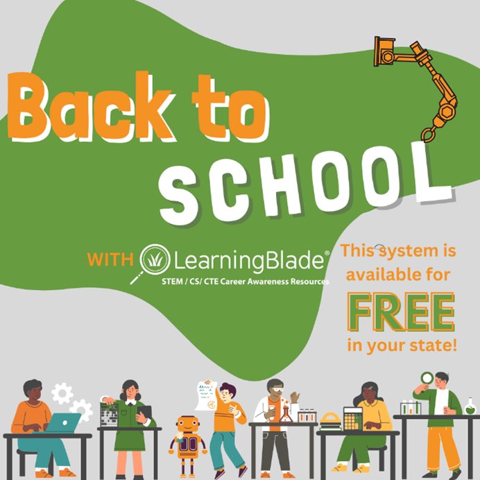 AMSTI4all's tweet photo. Register for one of these back-to-school webinars to help you provide career awareness through academic content with Learning Blade! 
August 14:https://t.co/qmGgCbgiCP 
August 24:https://t.co/kpLuCM75ys https://t.co/6rWvFHkPbS