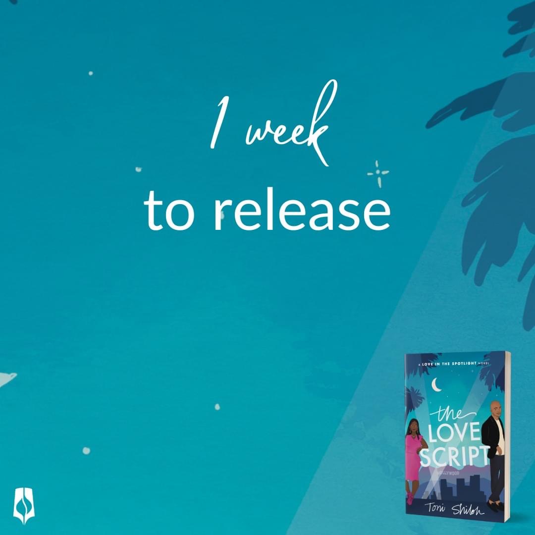 CaitlynSanti's tweet photo. 💜🎥📚1 MORE WEEK!📚🎥💜

The Love Script by @tonishilohwrite  releases on August 1st! That’s only 7 more sleeps! 
Be sure to pre-order your copy! Toni’s books are not to be missed!
https://t.co/1atMR1ksGW

#TheLoveScript #LoveintheSpotlightseries 
#RomCom  #StepintoaShilohBook https://t.co/Qd9ZC5Mdyg
