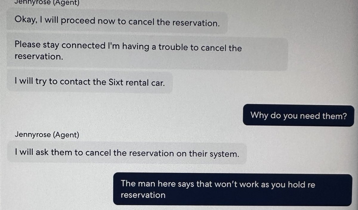 apilgrim003's tweet photo. @ExpediaUK so I stood in front of @SixtUK to collect my car. Expedia tells me the booking can’t change and I need to cancel and make a new booking. Which I did and as soon as I drive off I am told the cancellation was not approved. Great customer service https://t.co/rl1oIHU6Kv
