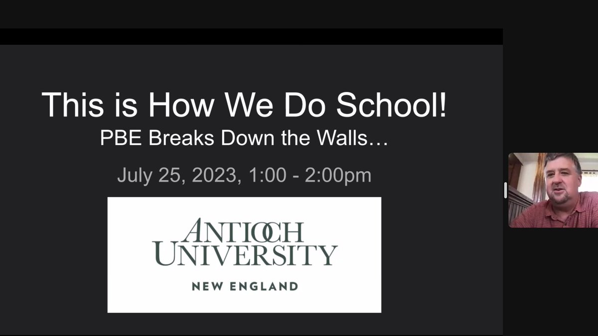 JuliaFliss's tweet photo. SOO excited for this!!! π₯πβ»οΈ
Lunch & Learn: This is how we do school! Place-based education (PBE) breaks down the walls between school, community, and social action w/ Paul Bocko @AntiochNewEng!! #ctrh23 #thefutureneedsyou https://t.co/4kJ72RERnJ