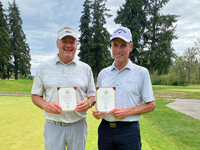 ⛳️🏆 Congratulations to Doug Banks, Pat O'Donnell, and Greg Chianello (not picture) for qualifying into the 68th U.S. Senior Amateur Championship at Martis Camp Club in Truckee, CA. Good luck in August! Results: hubs.li/Q01YQBpX0