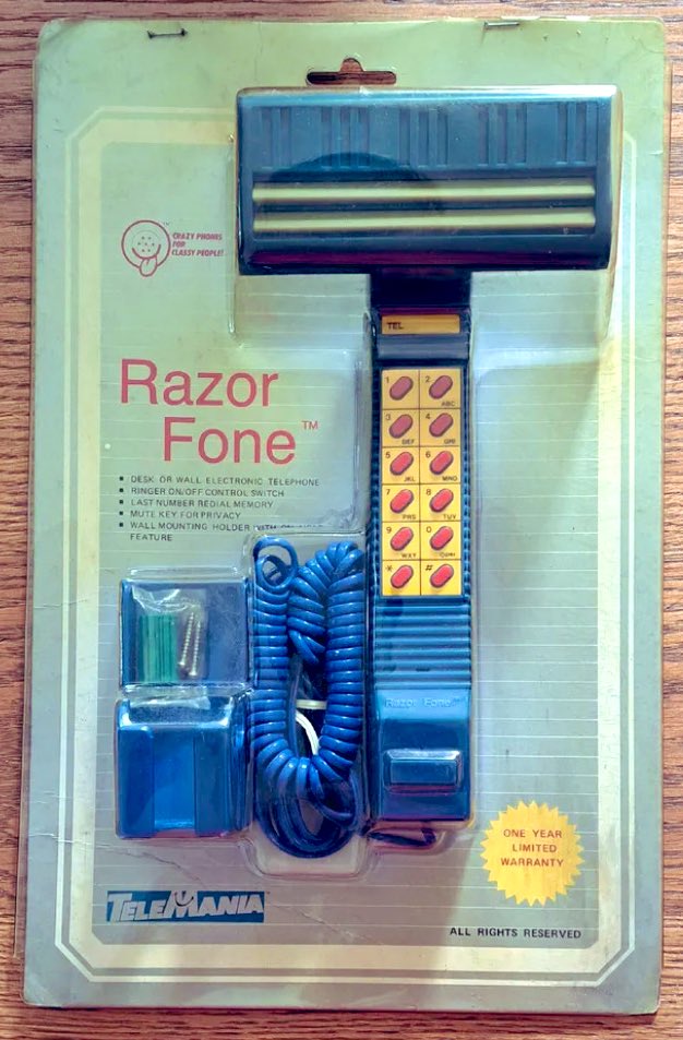 Call me back on the razor fone.