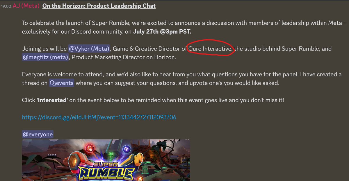 nya_vr_'s tweet photo. Ouro Interactive. First time I read that name. Meta seems to have a least one newly founded first-party studio, in this case working on a Horizon game. https://t.co/CU6QrAY1ha