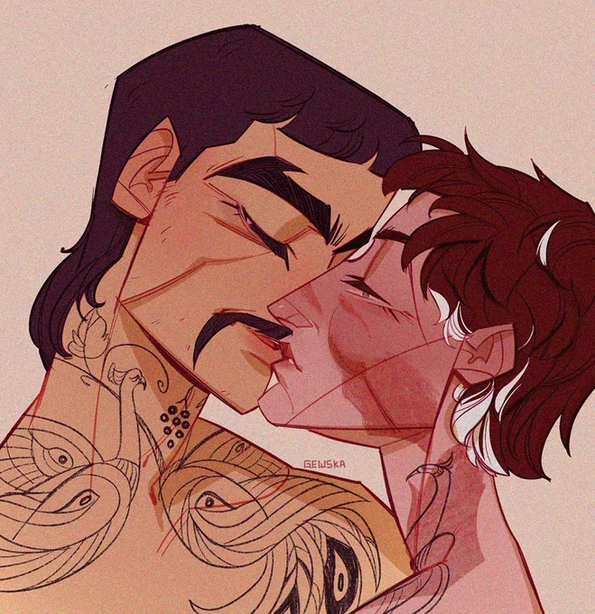 no new drawings but here's some ocs kissing