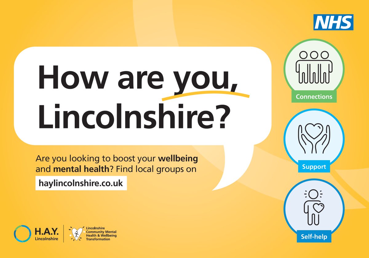 How are you, Lincolnshire? Are you looking to boost your mental health and wellbeing? Pop over to haylincolnshire.co.uk for local opportunities to make connections, get support and start conversations.