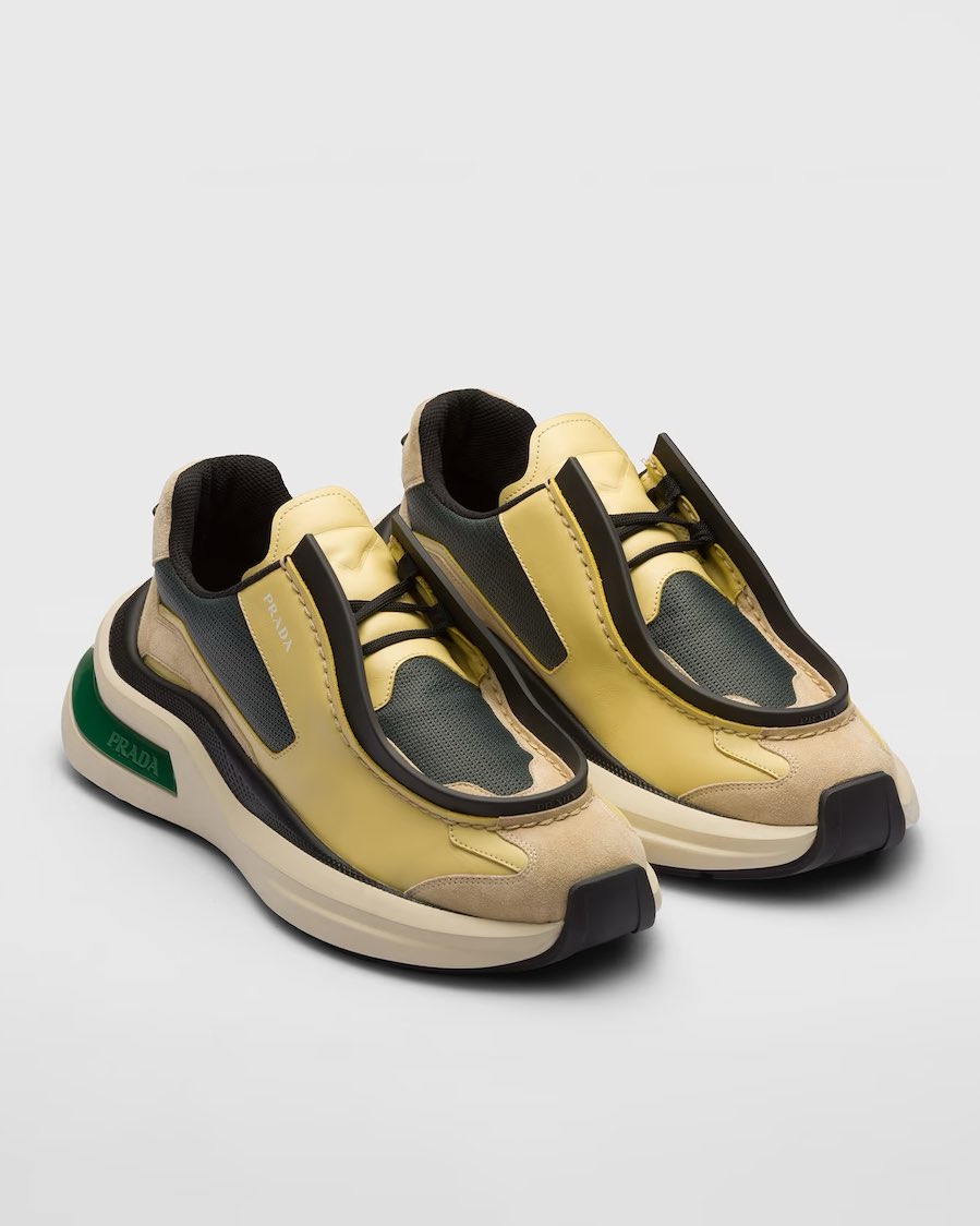 StreetFashion01's tweet photo. Prada “Brushed Leather” Sneakers!🖤 https://t.co/BQ0Qgx4RrX