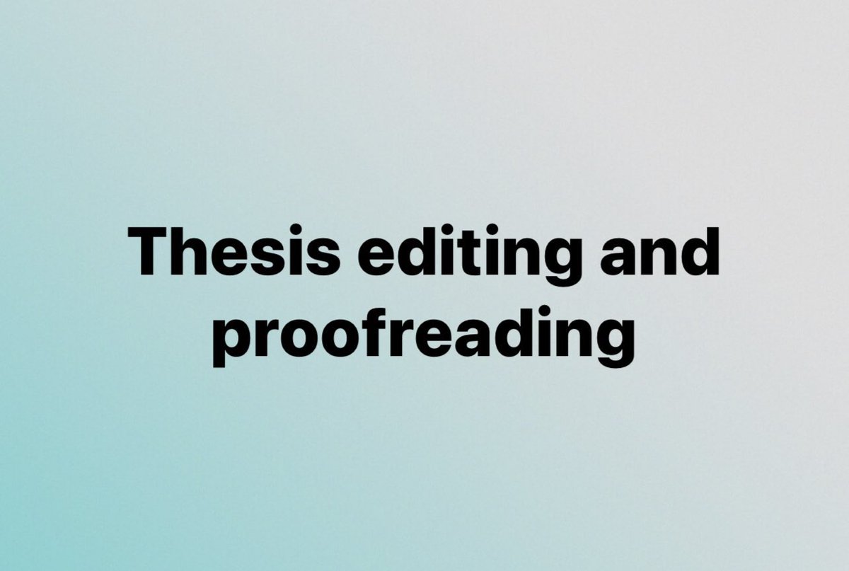 #Past3amSquad if you need your MA or PhD thesis edited, halla at me. Some of the scholars whose work I’ve edited have gone to graduate cum laude & some got marks in the region of 70%. DM for more info. Let your work be of great quality you can still be proud of in years to come.