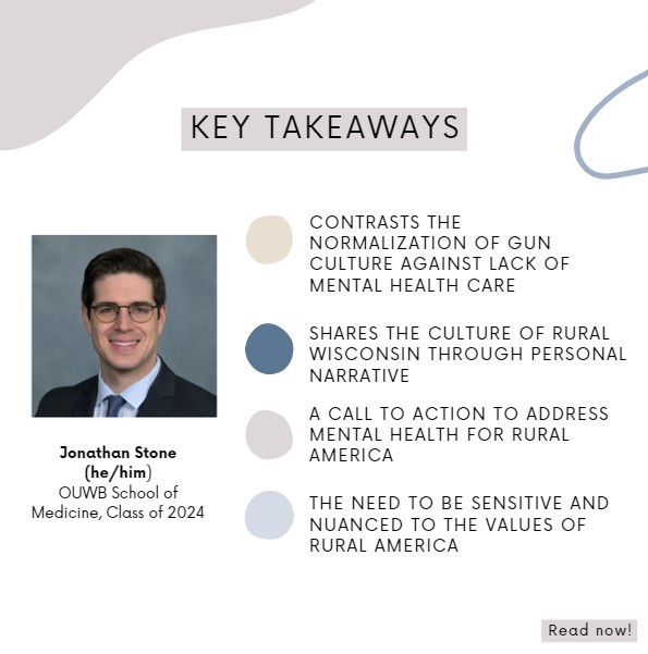 AACP123's tweet photo. Continuing our AACP Newsletter series, read about Jonathon Stone's personal story confronting the nature of gun culture in rural America!

https://t.co/4EqxzKSQ8y

#psychtwitter #MedTwitter https://t.co/RA9bYMIj4L