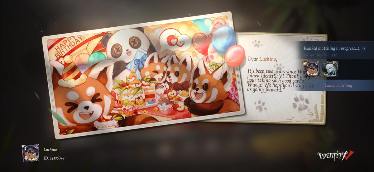 Mariuma_amura's tweet photo. I'm playing Identity V. Fancy a game? https://t.co/4Tje8snObo