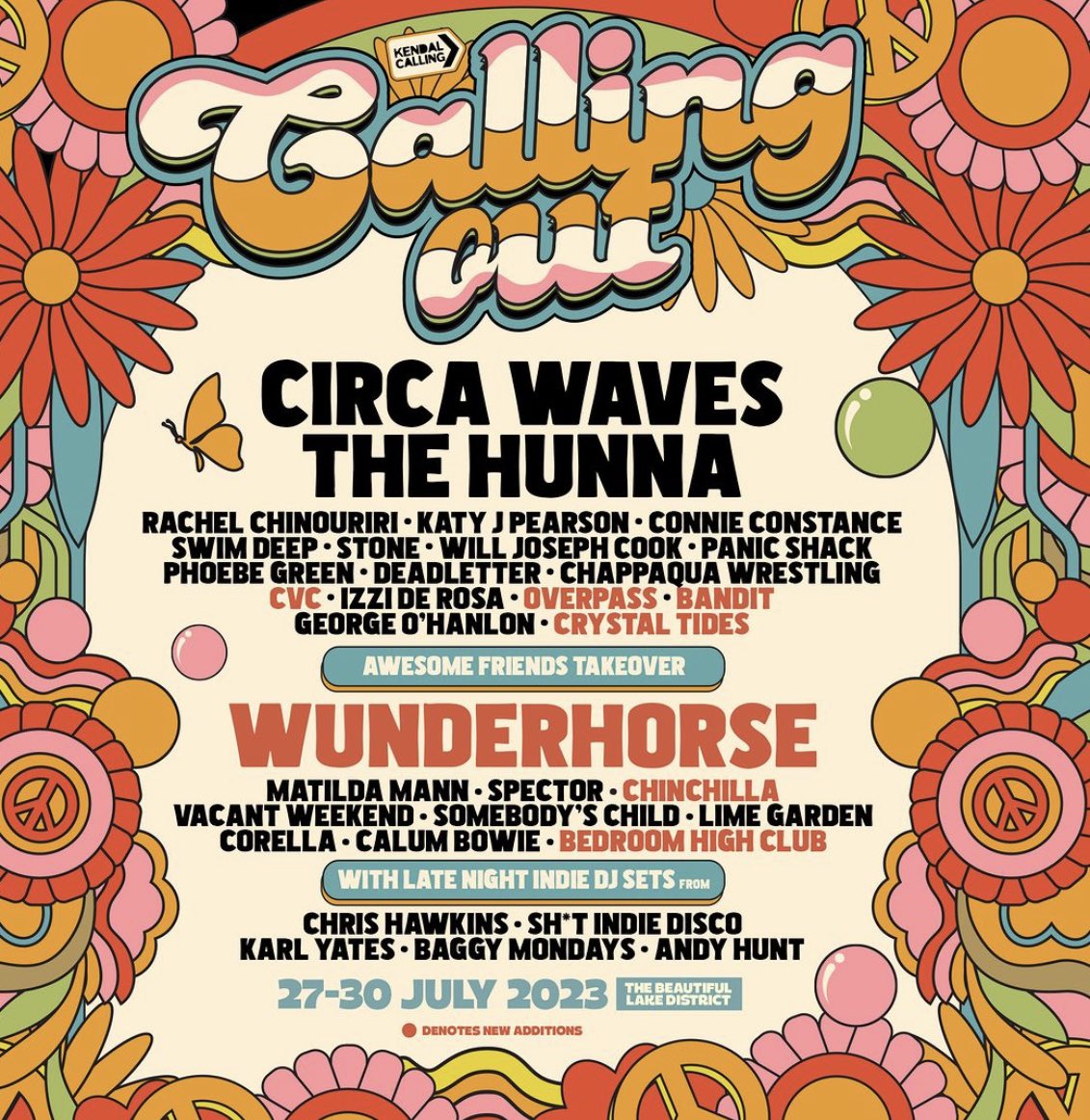 chris_hawkins's tweet photo. If you’re at @KendalCalling come join us at the Calling Out stage for an Awesome Friends takeover with:
@wunderhorse @matildamann @Spector @ChinchillaMusic @vacant_weekend @SomebodysChild1 @limegardenband @corellamusic @calumbowiemusic @bedroomhighclub
🤘🏼 https://t.co/IMV3GEWSr8