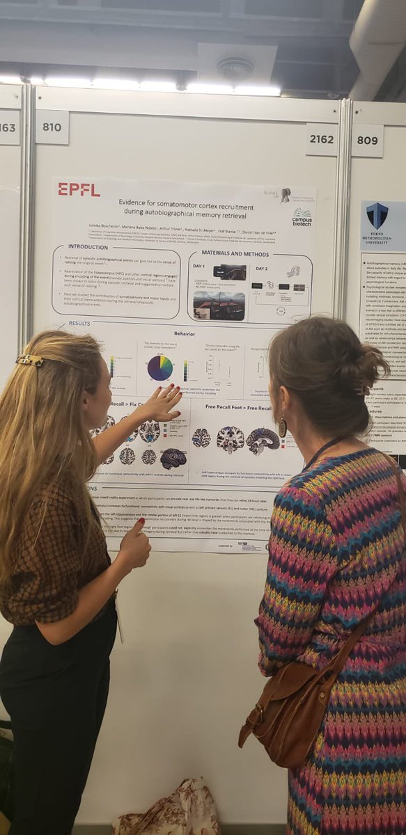 Hi #OHBM2023 🧠! I am presenting my poster on somatomotor contribution to autobiographical memory memory today and tomorrow, come pass by if you are interested! 📌 Palais des Congrès, Montréal - room 220 🔍 poster # 2162