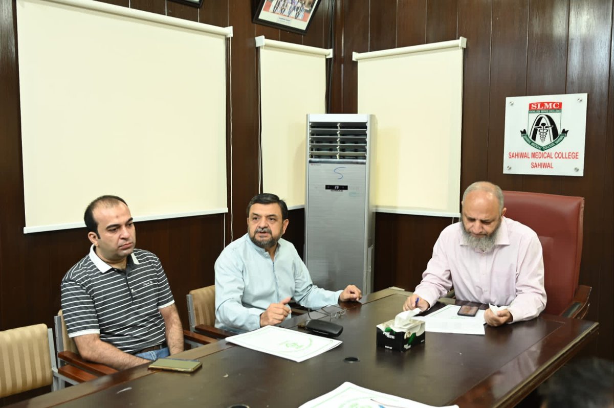SLMCSWL's tweet photo. Meeting Regarding M&amp;R SLMC at conference Room SLMC Sahiwal 25-07-2023 https://t.co/M4xkkxi4cN