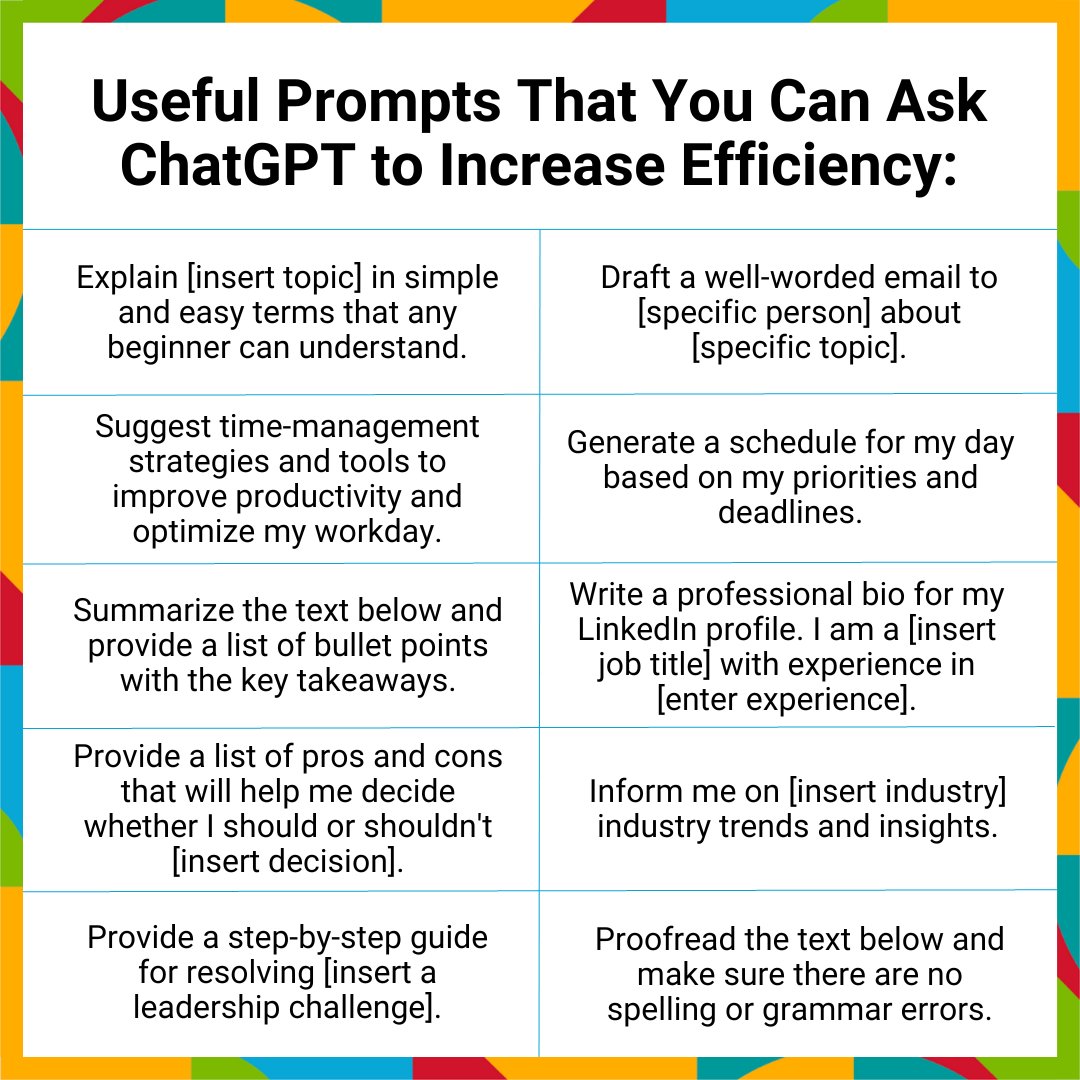 PartnerInPub's tweet image. Save time and achieve more with this handy tool in your arsenal! From brainstorming solutions to proofreading, get the most out of #ChatGPT by asking the right questions. 🎯
#OptimizeWorkflow #ProductivityHacks