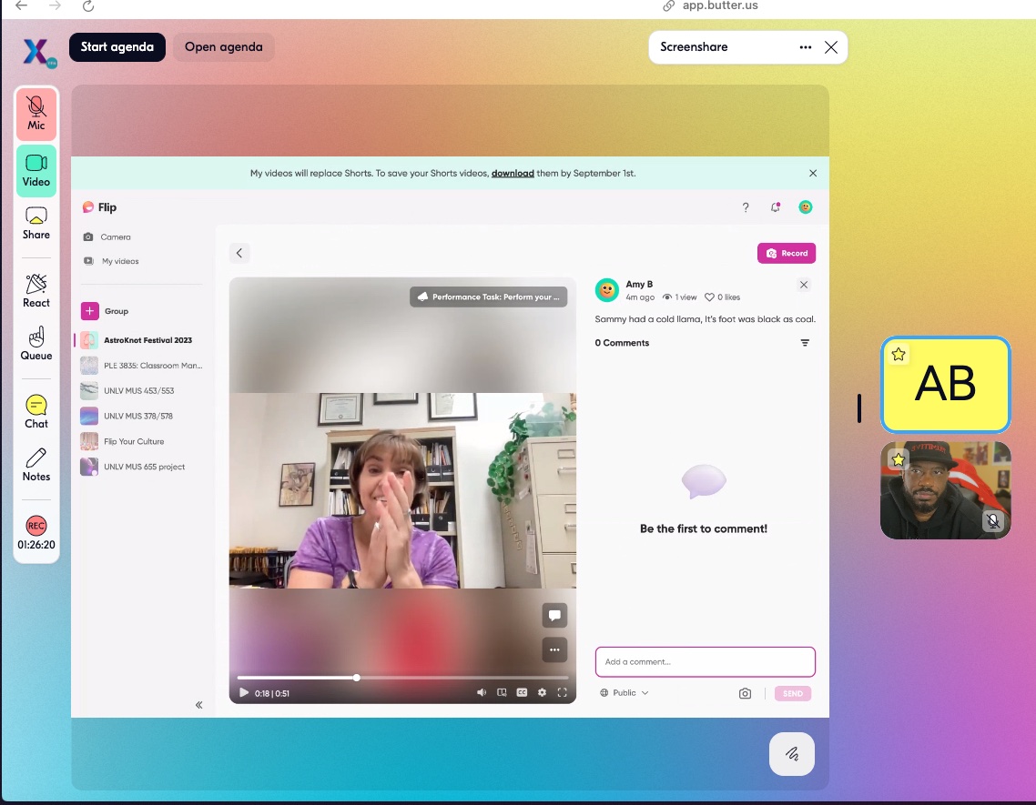 It's always fun to collab with <a href="/sharpmusicmind/">Amy Brown</a>. Exploring how ELA and music creation can collide using <a href="/MicrosoftFlip/">Flip</a> to share. #AstroKnotFest
