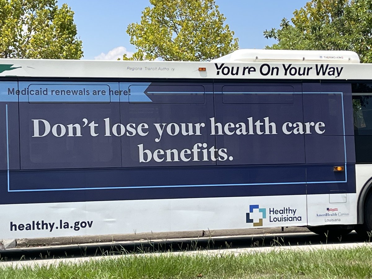 TerryCeleste's tweet image. Don’t lose your healthcare benefits is the reminder I saw today in NOLA RTA bus. #Medicaid and #HealthyLA reminds us it’s time to renew. Learn more at healthy.la.gov