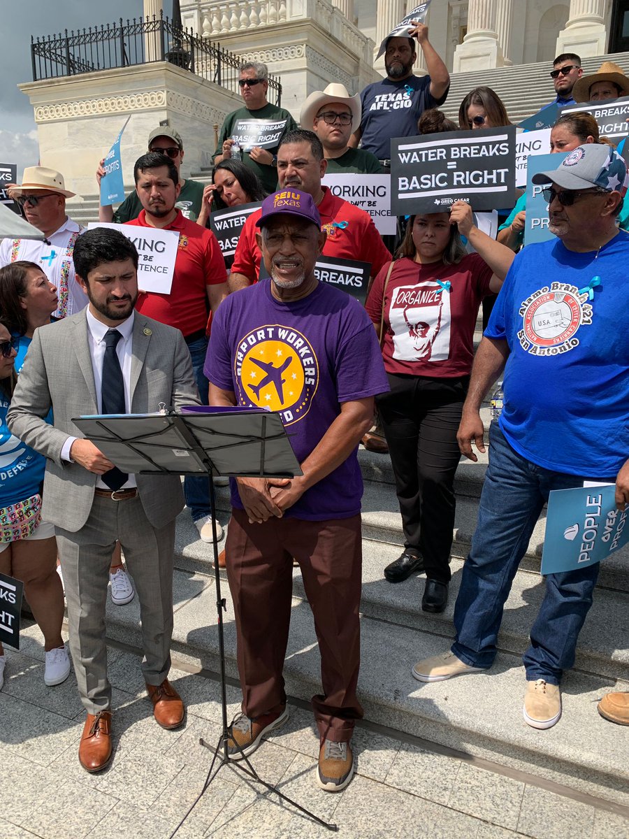 People who work outdoors are especially in danger and need federal protections — even for the right to a basic water break.

I'm joining @RepCasar and workers from across #Texas to call on @POTUS to create a federal heat rule because #WorkersCantWait!