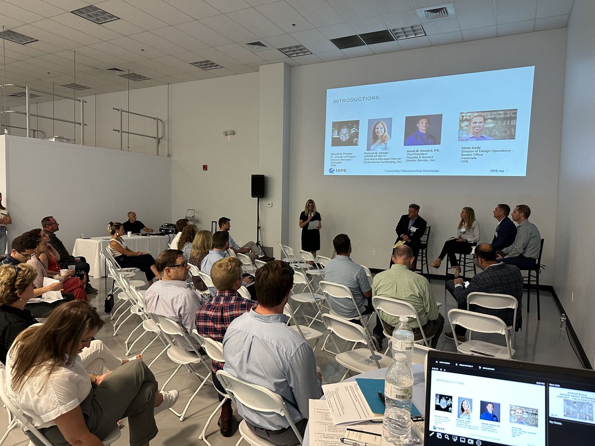 PCIcontracting's tweet photo. #PCINewEngland hosted the @ISPEBoston's #WomeninPharma "Time is Money" event. Ops Mgr Victoria C. shared her insight alongside @CRBgrp & PH Electric for tips & effiency to market. Attendees also toured the branch's 3 modular cGMP cleanroom mock-up spaces. #PCIEveryDayCounts https://t.co/VlonUkuSKN