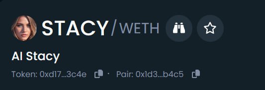 AI_Stacy_ETH's tweet photo. Dextool update is now live. $STACY your companion gf!

Chart: https://t.co/20eBK7Gq1E

https://t.co/39198LThJe https://t.co/5Zii3B7CEh