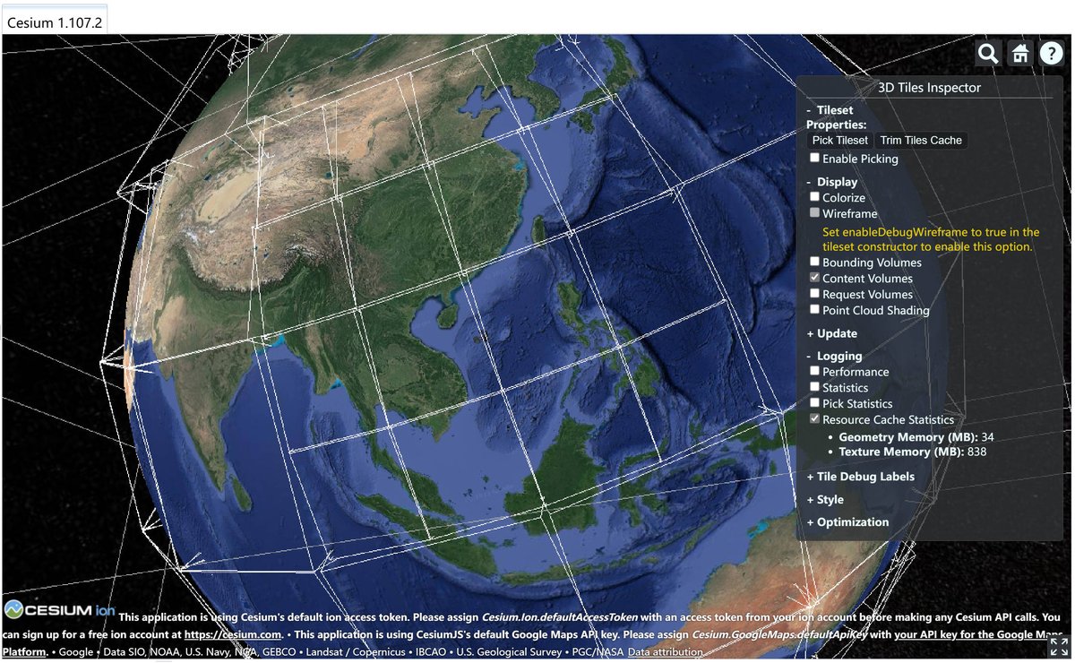 Cheimweh's tweet image. Funny tiling scheme. #3dtiles #cesiumjs #GooglePhotorealistic3DTileset