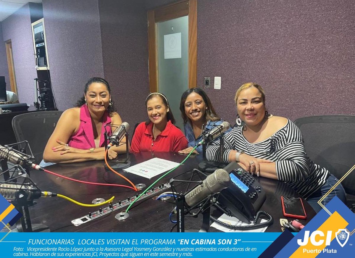 JCIPOP's tweet image. #JCIPOP TURN ON THE RADIO 🎙🔥

Visitamos un espacio radial que consideramos nuestra casa, @encabinason3, nos abren sus puertas una vez más y reciben a la Vicepresidente @sarayrocio_lr  y la Asesora Legal @yosmeryggonzalez.

Gracias por recibirnos 
. . .
 #JCIRD #JCIPOP  #jcinew.