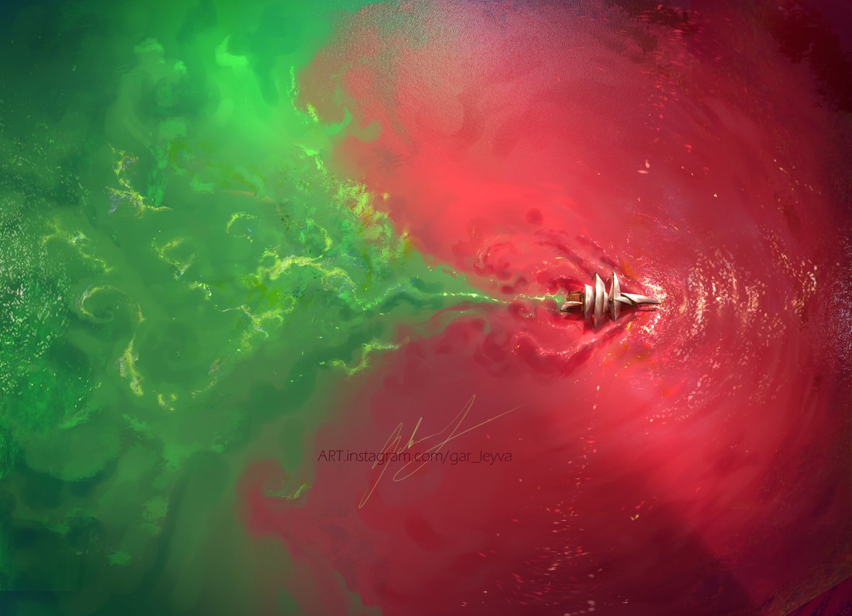gar_leyva's tweet photo. 🌿Cruce.💥

Mi vision de cómo sería el cruce entre mares en Lumar con mi estilo, la ilustración que estaba en el libro no me gustó. 
Muy bien experimento y me ayudó a salir del bloqueo, junto con otras cositas que hice ayer. 

#trenzadelmaresmeralda #Lumar #brandonsanderson https://t.co/mV0jaxlQ4f