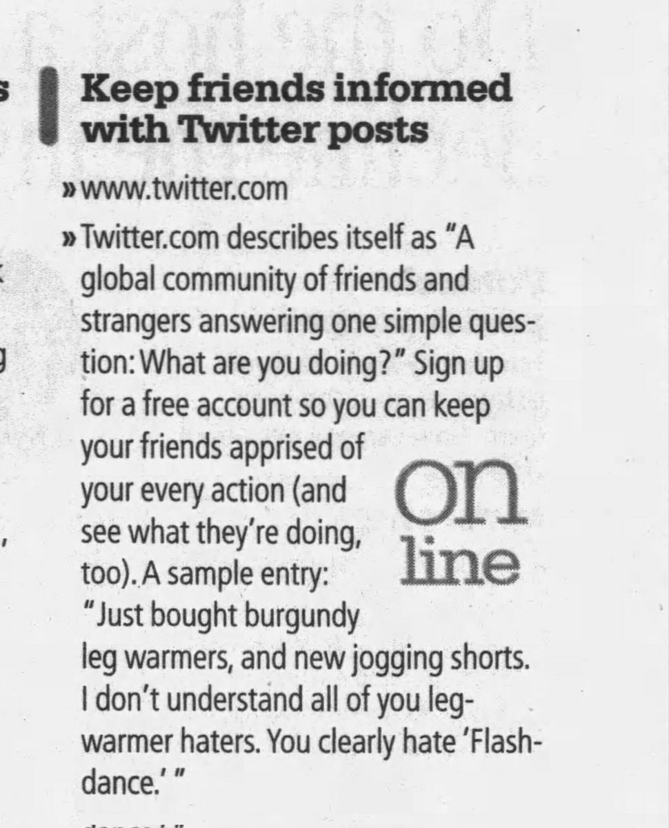 Early mention of twitter I came across in the 6/3/2007 Lansing State Journal