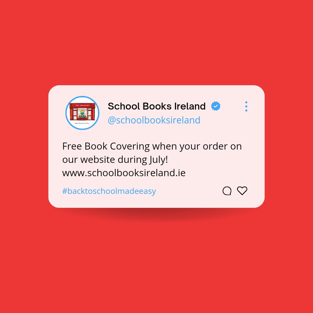 Still need to get your Secondary School Books? Order online before the end of July and have them covered for free 📚📚📚
#schoolbooks #schoolbooksireland #booklists #secondaryschool #backtoschool #backtoschoolmadeeasy #newross