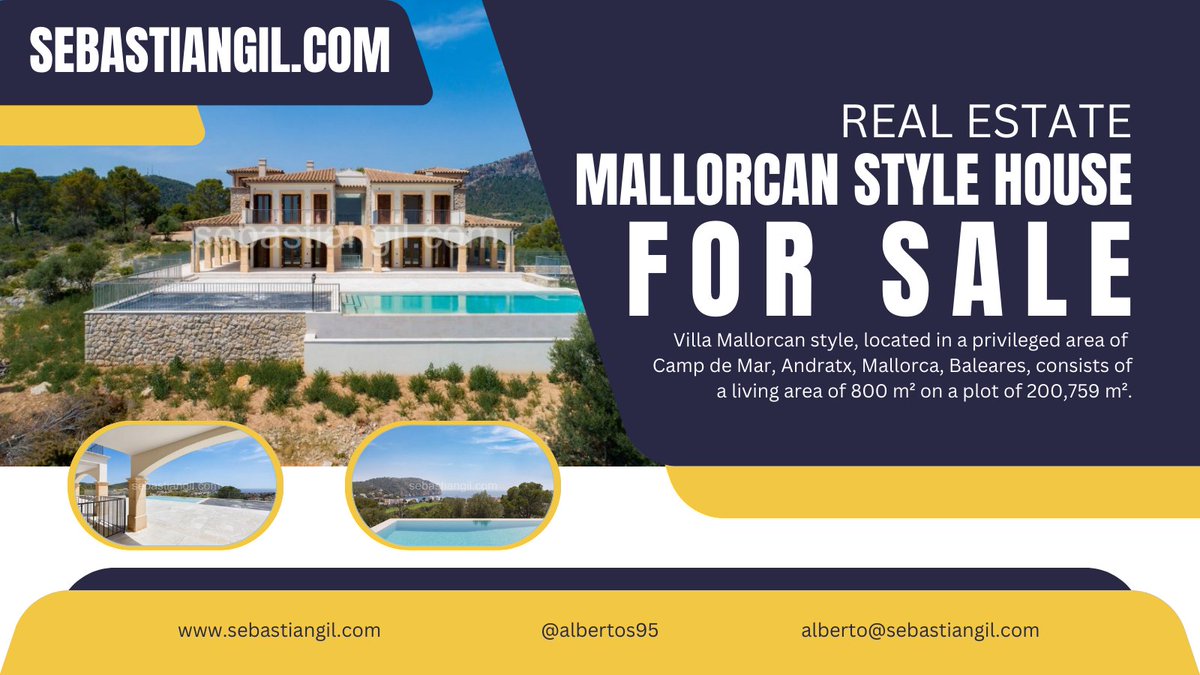 Villa Mallorcan style, located in a privileged area of ​​Camp de Mar, Andratx, Mallorca, Baleares, consists of a living area of ​​800 m² on a plot of 200,759 m². 👉bit.ly/3DrOJSn 👈
#LuxuryProperty
#MallorcaEstate
#LuxuryLivingMallorca
#DreamHomeForSale
