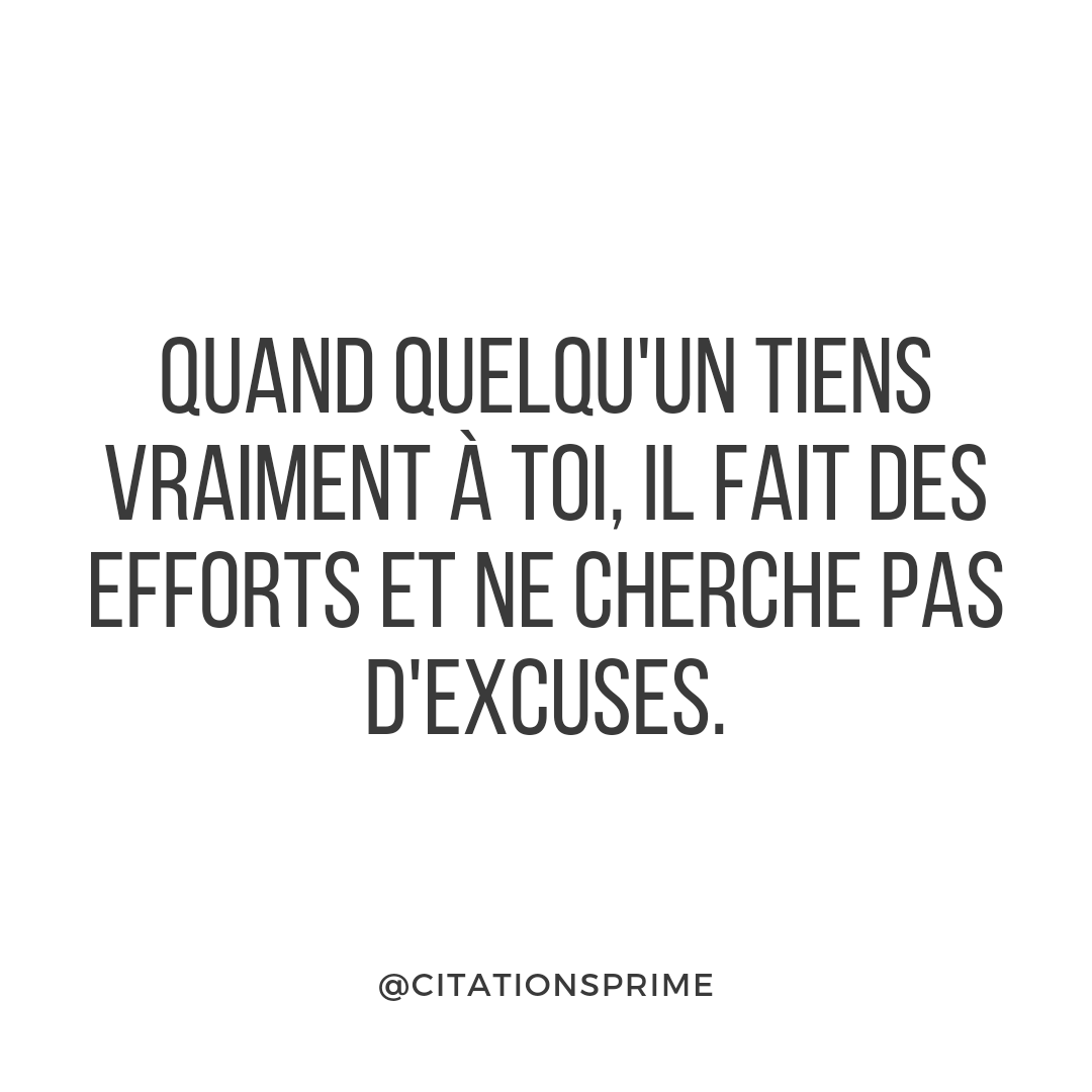 Les excuses ...