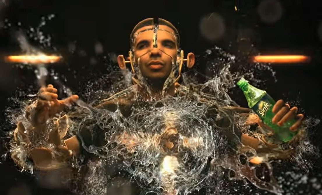 Some of you never watched Drake open open up and vent Sprite everywhere and it shows 💦