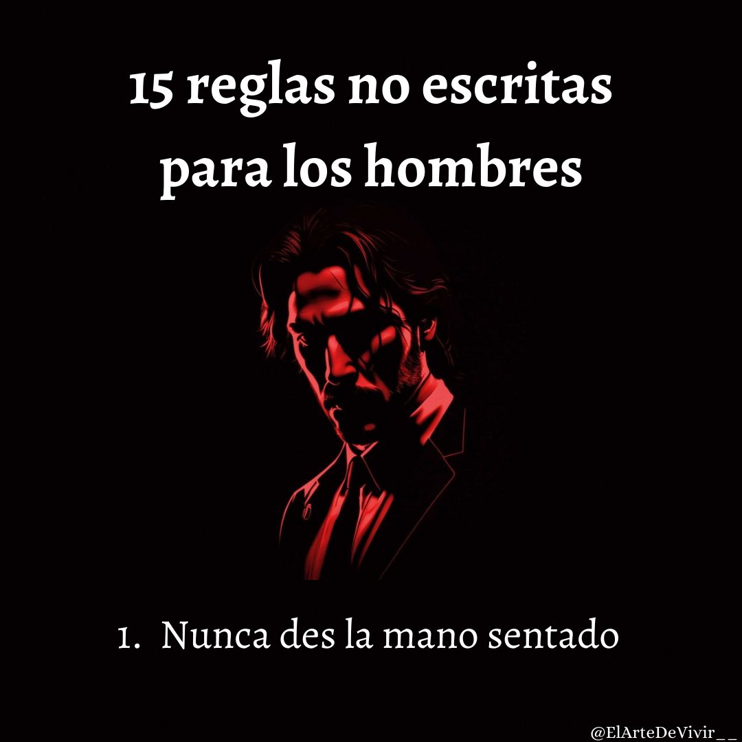 ElArteDeVivir__'s tweet photo. 15 reglas no escritas para los hombres: https://t.co/nYKxyEw5PP