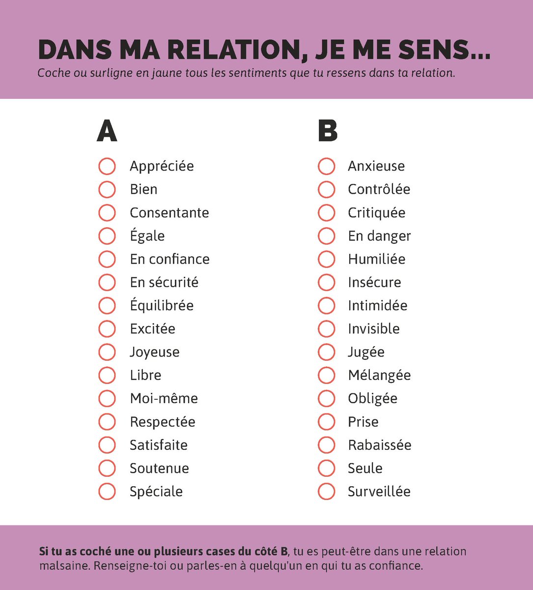 Te poses-tu des questions sur ta relation? Notre dépliant est là pour t’aider! #RelationSaine bit.ly/3qQgjjF