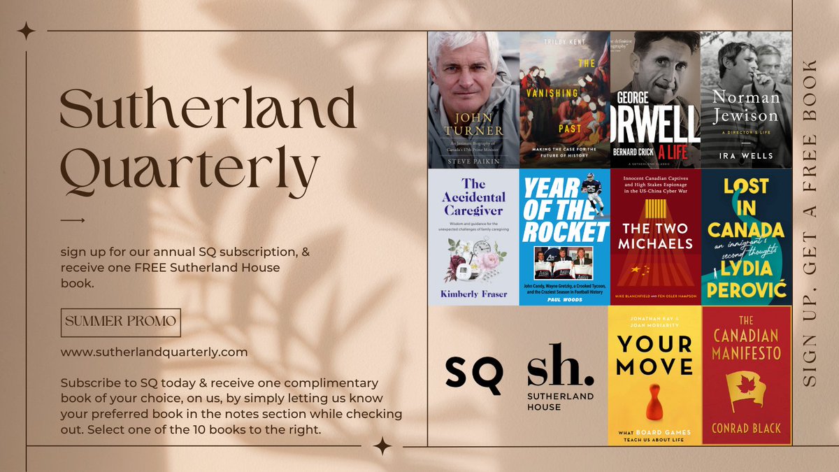 SH_Quarterly's tweet photo. Subscribe to Sutherland Quarterly and get a free Sutherland House book. Click the link below to subscribe. 
https://t.co/OY0nB3cxf7 https://t.co/74PhyHb7Y6