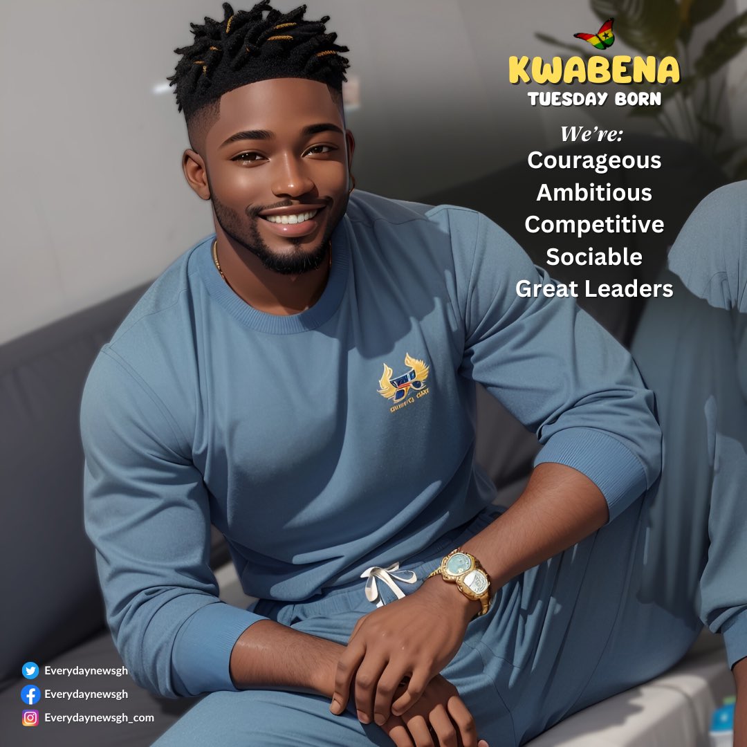 Everydaynewsgh's tweet image. Are you a Tuesday born? 

🌟 You embrace the energy of passion, wisdom, and creativity every day! 🔥

Have a nice day…

 #TuesdayBorn #MagicalTuesday #BornToCreate #TuesdayVibes #BBNaija Impeachment | Pochettino | Cecilia Dapaah | Chioma | #eliteschoolsleague | Dulcie | Landlord