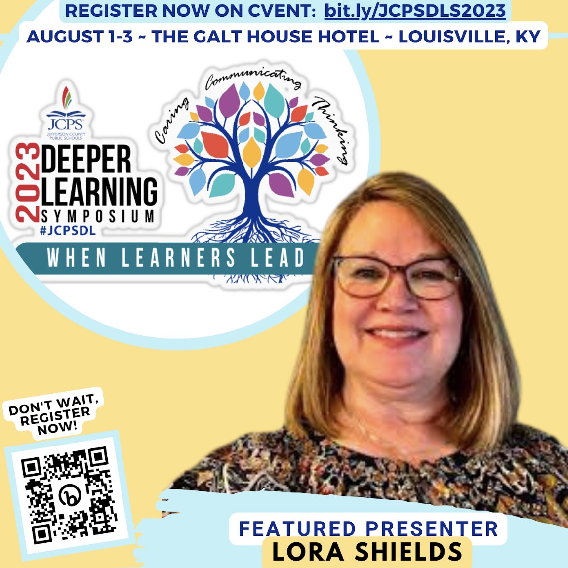 jcpsInnovation's tweet photo. #DLS23 Dr. Lu Young will be leading a session for school & district leaders to explore extending & enhancing performance assessments! Lora shields will be facilitating an opportunity to hear from teachers who have been "ChangeMakers" in their classrooms! https://t.co/TM1mjYN1yP https://t.co/mFPnvDluKl