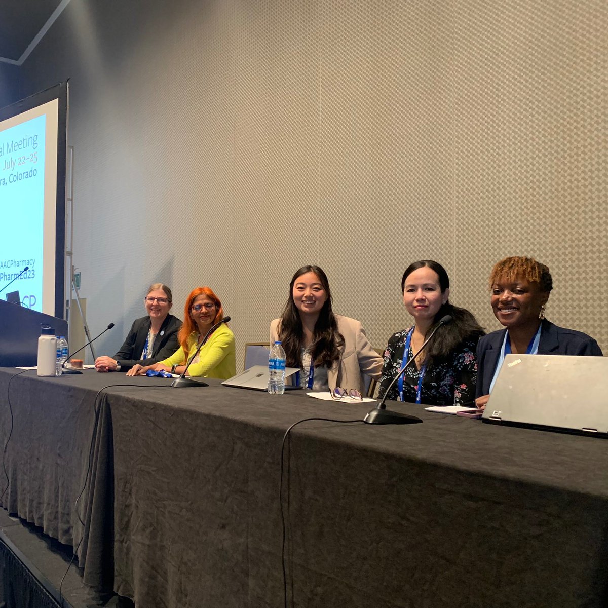 Yesterday at #PharmEd23, Paula Paseiro presented a poster on test-optional admission policies and Isabel Cheng, Amanda Savage and the <a href="/PhrmAlliance/">PharmAlliance</a> team led a special podium presentation on their vaccine champion curriculum! <a href="/AACPharmacy/">AACP</a>