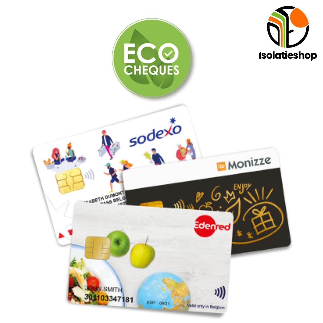 Wist je al dat jij jouw Ecocheques kan gebruiken op ons gehele assortiment? Door de ecocheque te gebruiken wordt het nog voordeliger om je woning te isoleren.

Wij accepteren de ecocheques zowel digitaal als bij de balie. Op onze website lees je de voorwaarden.

#ecocheques