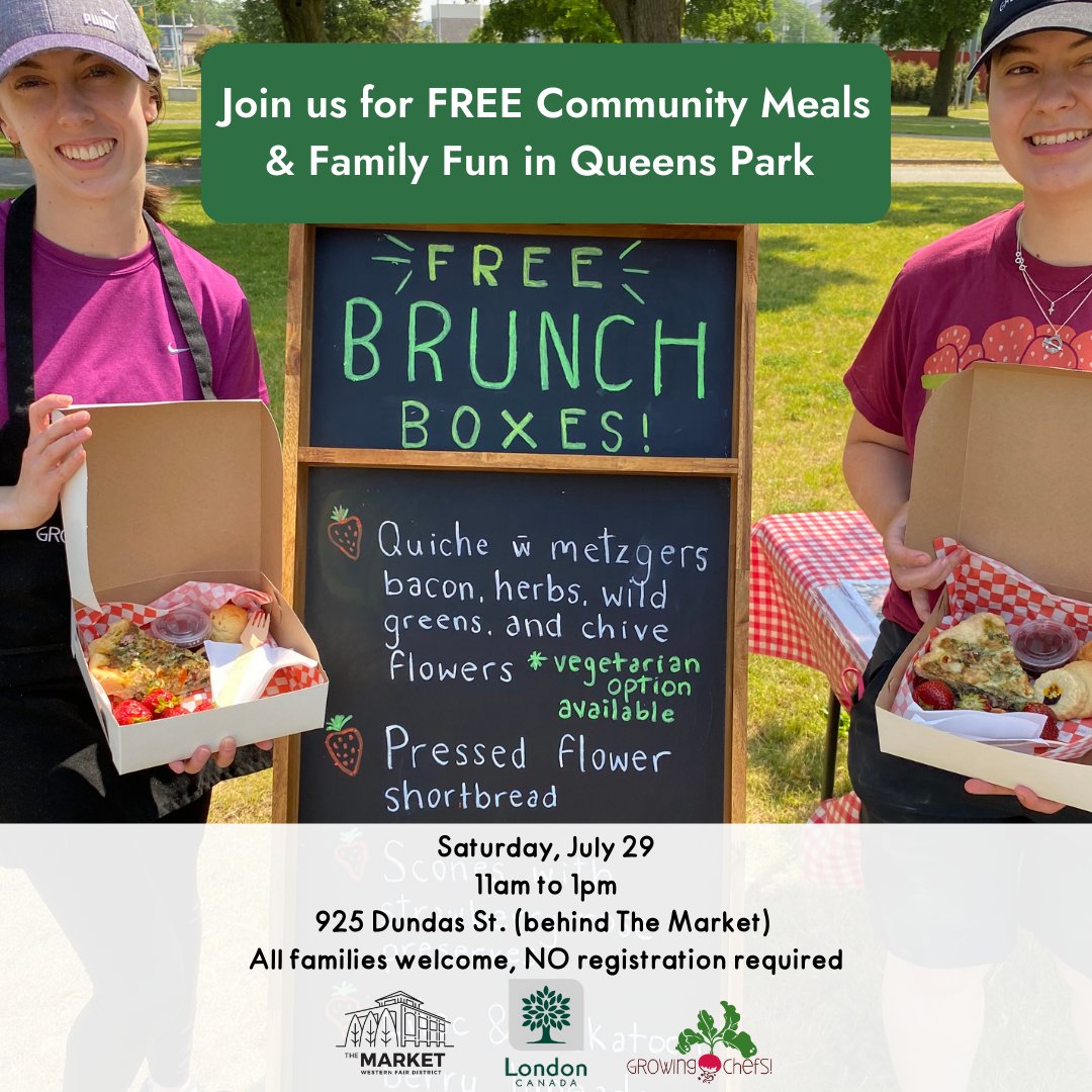 Come join us for a picnic in the park this Saturday! We'll have garden activities and FREE meals for the first 50 people! Each meal will be made by our Chefs using the finest local and seasonal ingredients around.

For full details: buff.ly/3Kb0Uqc