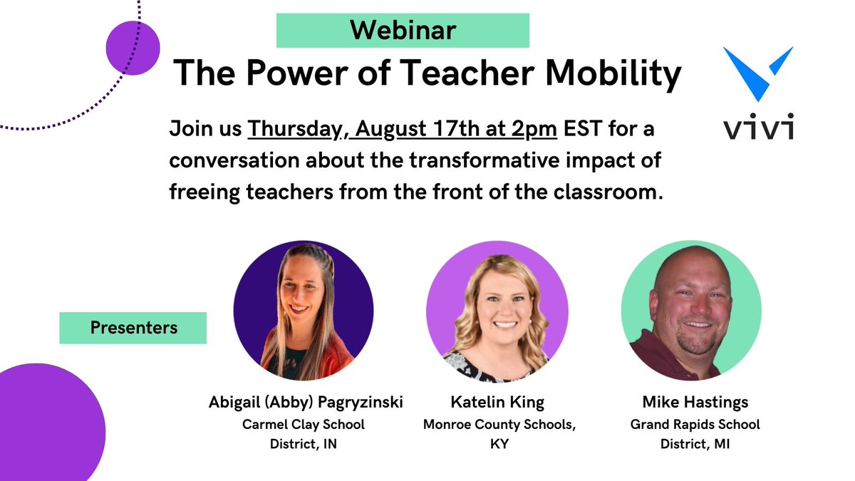 Don't miss this captivating #webinar! Join us on Aug 17 as <a href="/AbbyPagryzinski/">Abby Pagryzinski</a>, Mike Hastings, and <a href="/mrskatelinking/">Mrs. Katelin King</a> discuss the transformative impact of freeing teachers from the front of the classroom. 

Sign up now! ➡ ow.ly/ASve50PjxgV