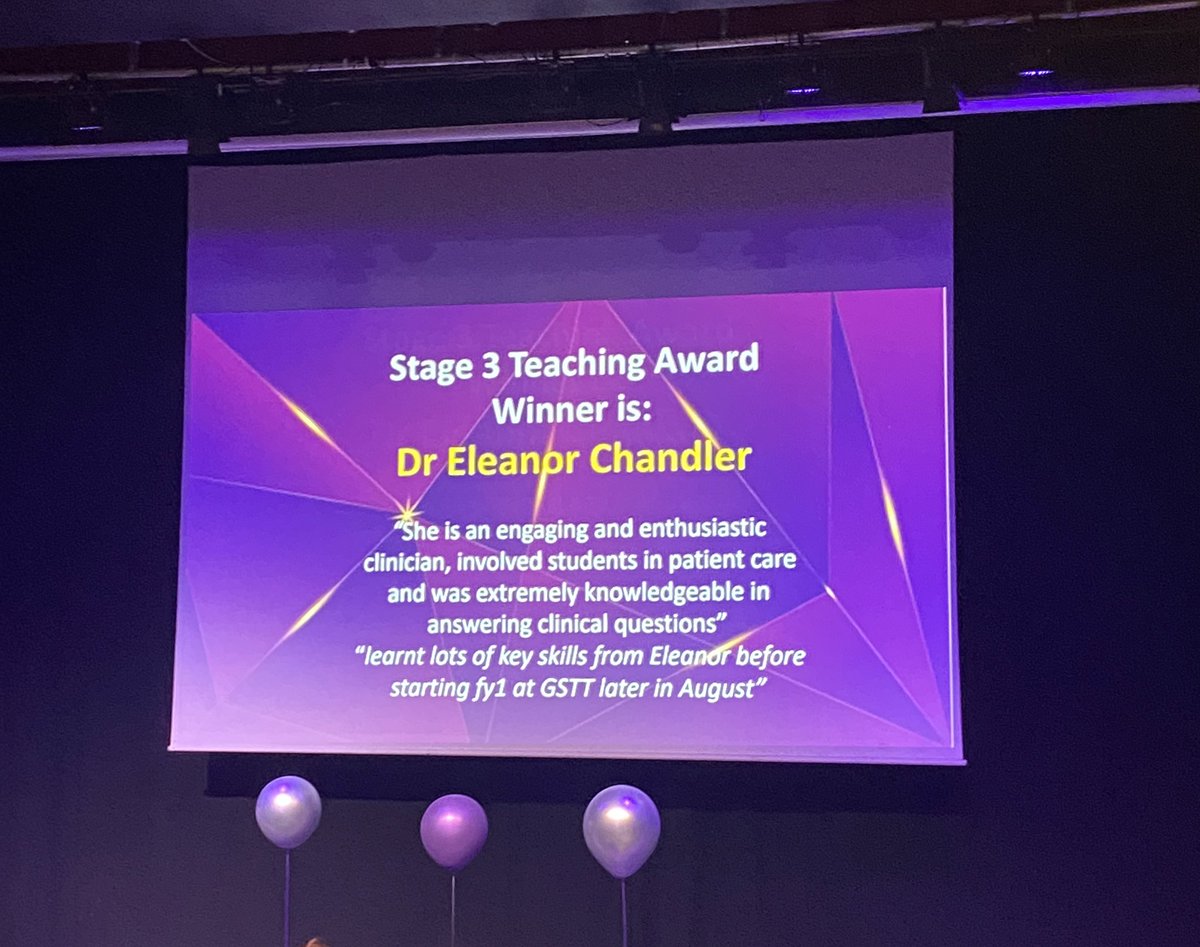 Huge congratulations to the best work wife anyone could ever wish for <a href="/EllyChandler2/">Elly Chandler</a> smashing it in the education awards 🥳 <a href="/GSTTnhs/">Guy's and St Thomas'</a>