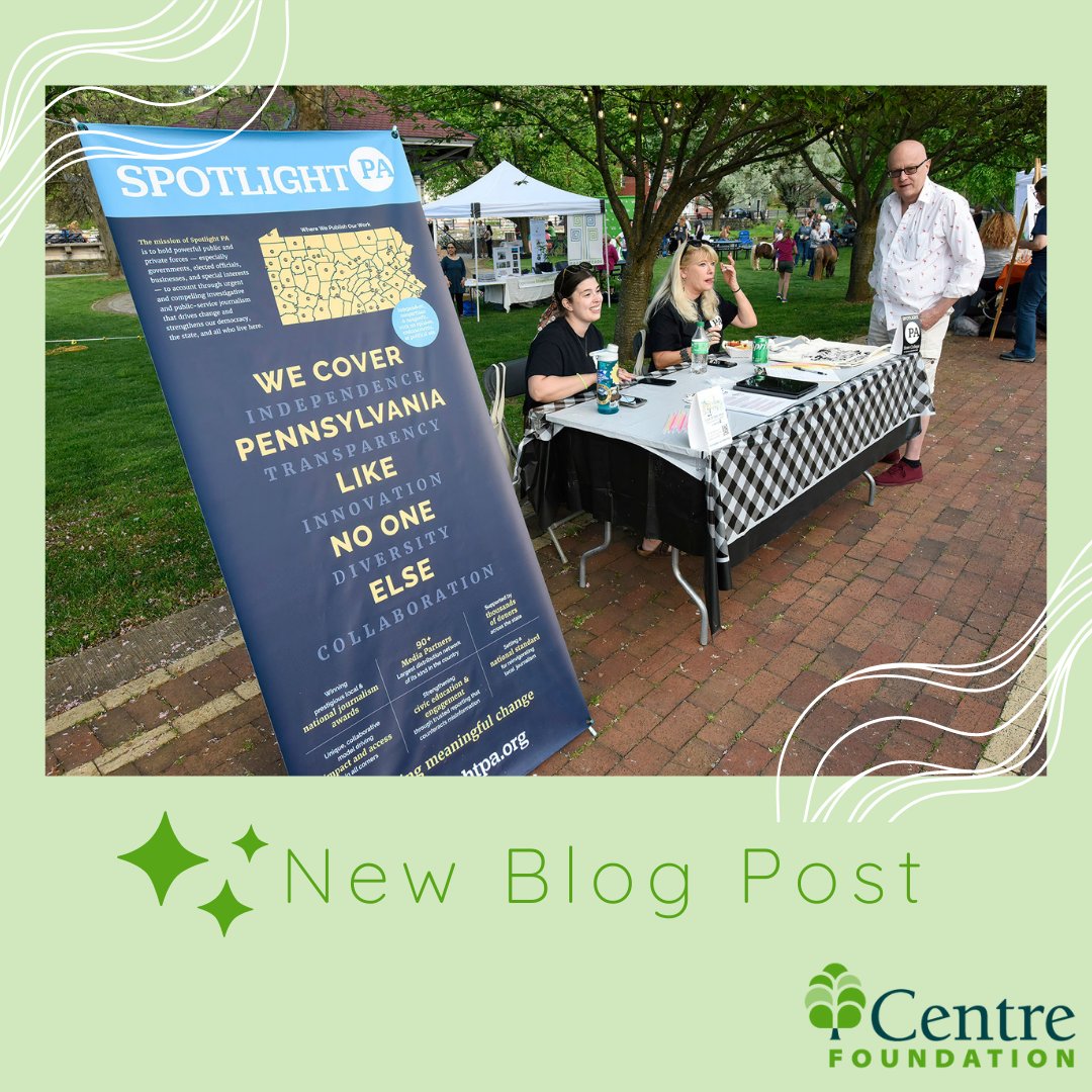 Our latest blog highlights the importance of <a href="/SpotlightPA/">Spotlight PA</a> and its State College regional bureau and how local news helps communities thrive. 

Check out the blog here: centre-foundation.org/stories/shinin…