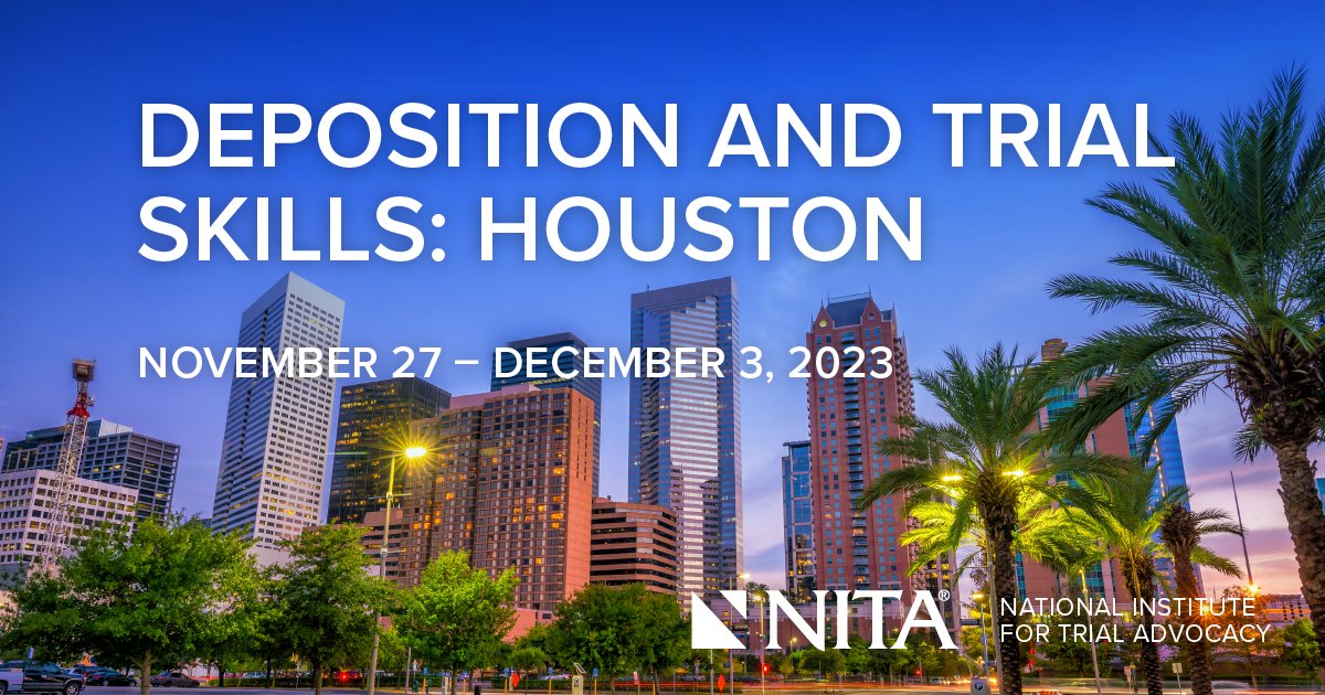 Check out NITA's upcoming Deposition Skills & Trial Skills course in Houston. Interested to learn more? Click the link in the bio to visit our website. ow.ly/pf8r50OIX8X