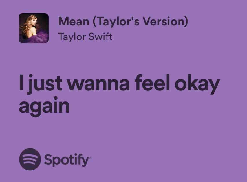 RT @itsohsotay: mean - taylor swift https://t.co/qqFOqrgw9f