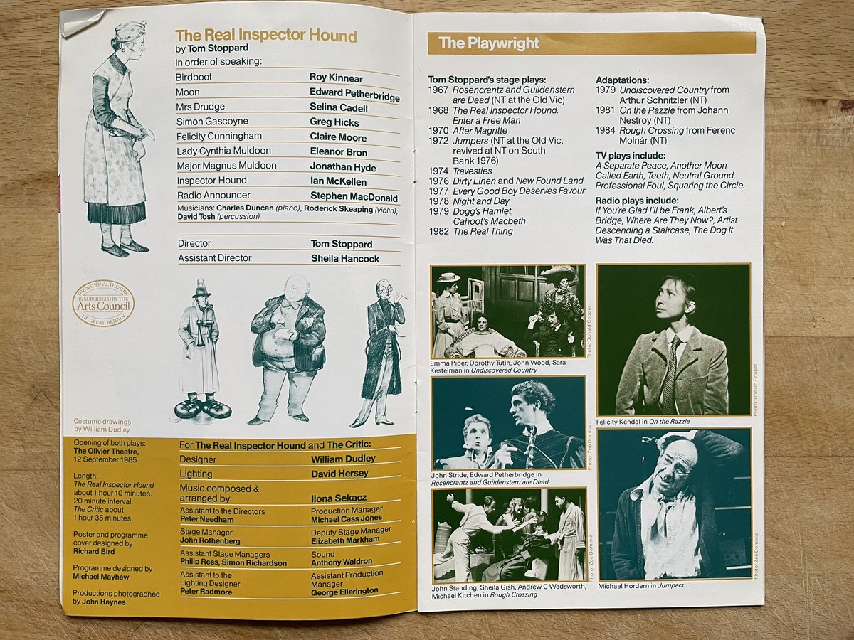 HJPWilkinsonUK's tweet image. #TripDownMemoryLane Having a clear-out and came across this program from the @NationalTheatre from 1985 or 86. I’m guessing a trip from @DoverCollege…?! Stellar casts, directors, and production teams for both. And ‘old fashioned’ advertising… 🎭