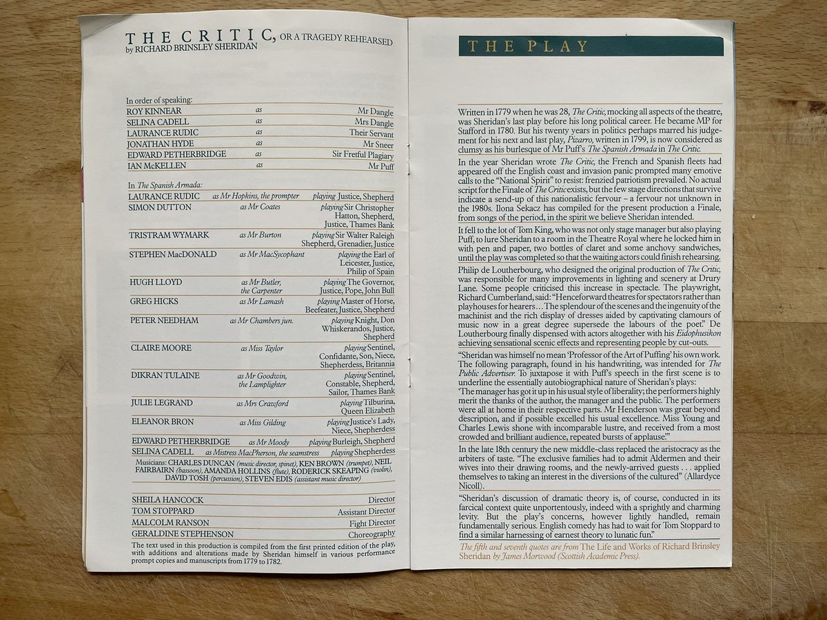 HJPWilkinsonUK's tweet image. #TripDownMemoryLane Having a clear-out and came across this program from the @NationalTheatre from 1985 or 86. I’m guessing a trip from @DoverCollege…?! Stellar casts, directors, and production teams for both. And ‘old fashioned’ advertising… 🎭