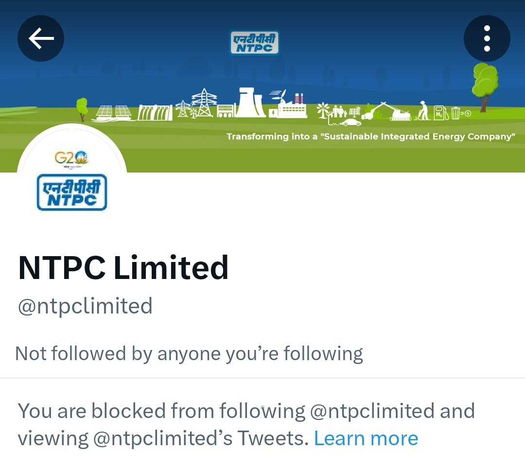 NoCorrupts's tweet photo. ट्विटर हैंडल ब्लॉक करके @CMDNTPC अपनी नाकामियों को छुपा सकते हैं क्या? @ntpclimited @PMOIndia https://t.co/xY6lzjX69g