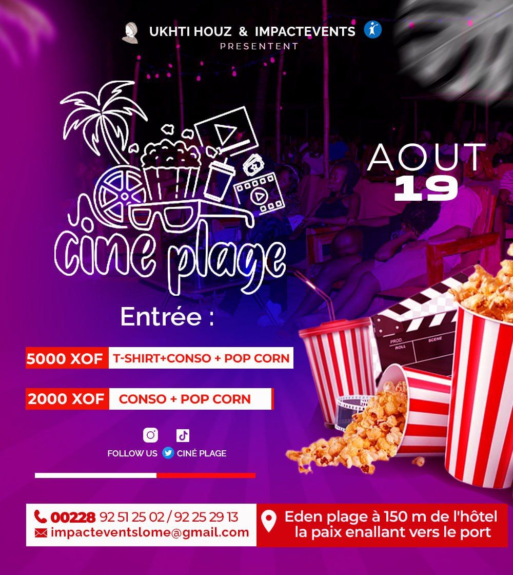 cine_plage's tweet photo. On y est !!
On y est !! 
Ciné Plage arriiivvee!!!!!
Es-tu prêt(e) pour cette nouvelle édition 🔥🔥?
Apprête toi pour vivre un moment inoubliable 😉 en famille, entre amis ou en amoureux...
Attache ta ceinture car ça va péterrrrrrrr💥💥 mais surtout tremblerrrr😉
#228🇹🇬 #Tgtwittos https://t.co/PCnNMTeEMf