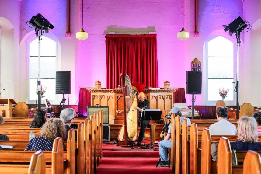 NoLightsProject's tweet image. Rhodri Davies at RAMP 2023