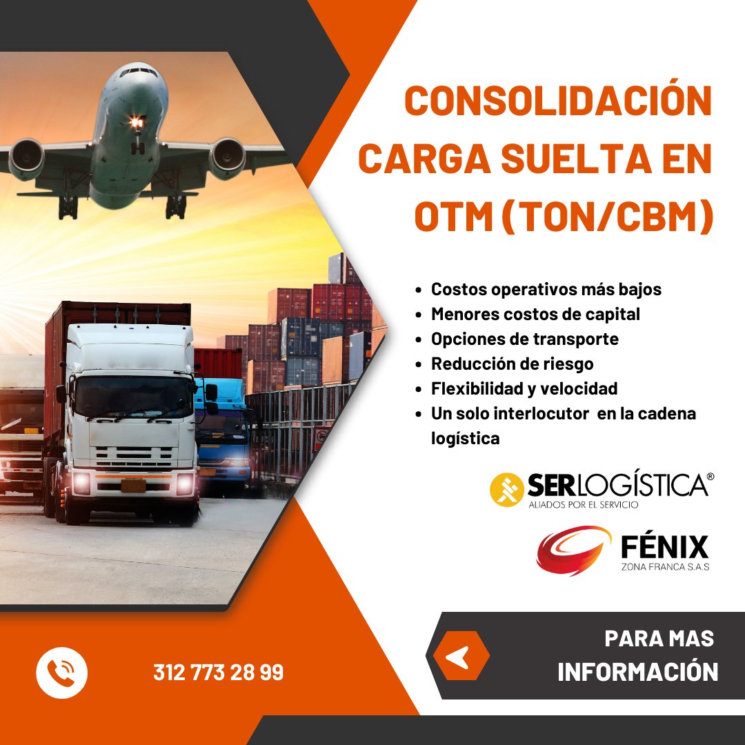 Fenix_ZF's tweet image. A continuación te presentamos los siguientes beneficios sobre la consolidación carga suelta en OTM (TON/CBM) ⭐✅ #LogísticaEficiente #ConsolidaciónDeCarga #OTM #TON #CBM #EnvíosRápidos #EficienciaOperativa